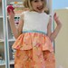Girls Spring Easter Dress- Peaches & Cream Peplum Dress