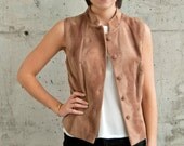 Sleeveless Faux Fur Vest / Vintage Soft Vest / Short Comfy Vest