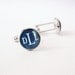 Navy Blue Metropolitan Monogram Cuff Links for Groom Wedding Party Custom Cufflinks Personalized w 3 Initials for Graduate or Father's Day