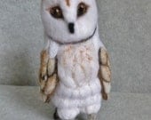 Needle felted animal bird  Barn Owl