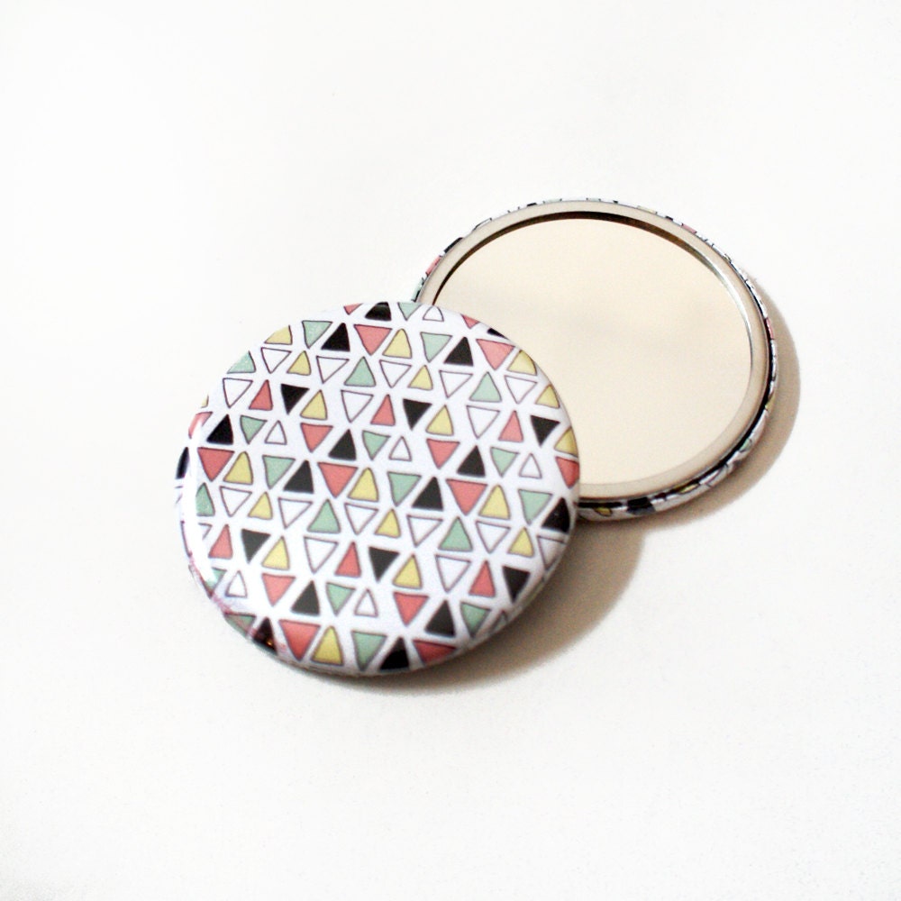 Geo Pattern Pocket Mirror