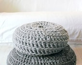 Floor Cushion Crochet - Silver Gray