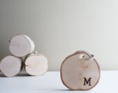 personalized white birch forest keychain - made to order