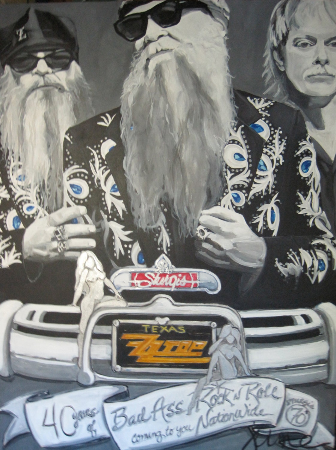 ZZ Top  original painting and prints
