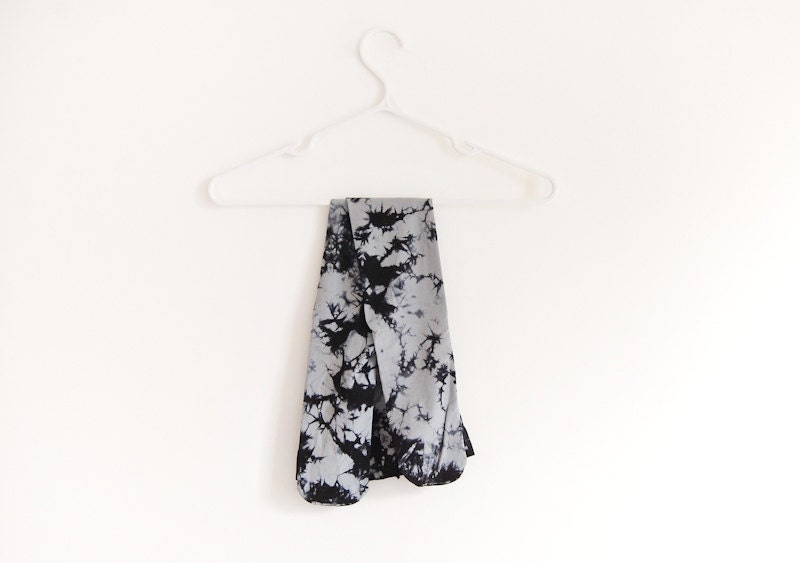 Grey and Black Tie Dyed Tights