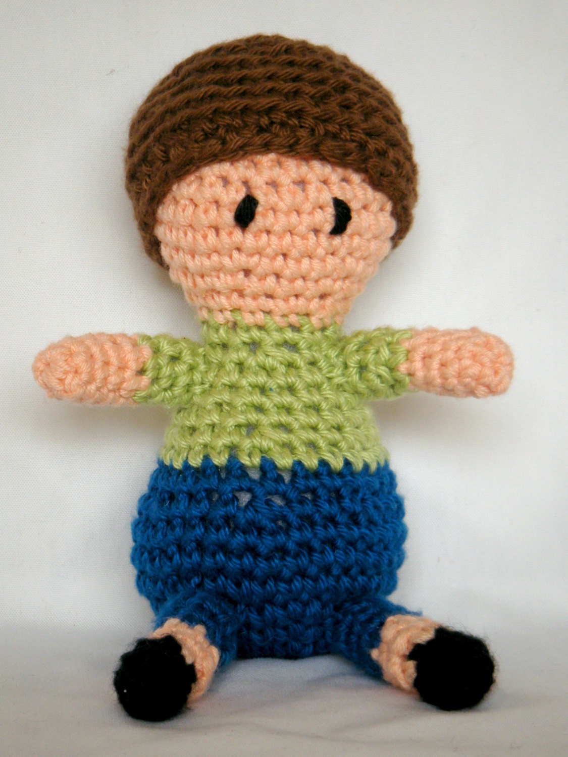 CUSTOM Amigurumi Baby Doll Hand Crocheted Little Boy