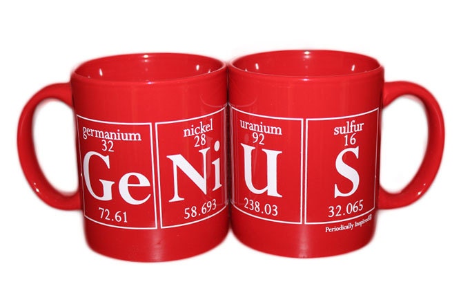 Periodic Table GENIUS Coffee Mug by Periodically Inspired - Gift For Chemistry Teacher