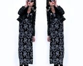 black and white floral maxi dress