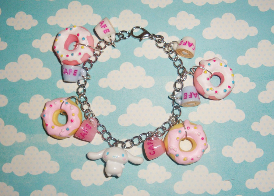 Cinnamoroll Donuts & Cafe Latte Mugs Charm Bracelet