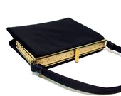 Mid century Handbag Purse Black After Five Mad Men Fashion