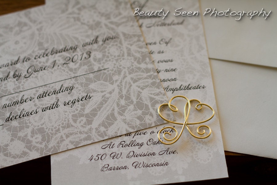 Wedding Invitation Lovee, Fasteners For Your Wedding Paper Suite, Custom Colors