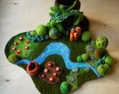 Waldorf  Inpired Natural Toy- Custom Medium Wool Playmat/Playscape