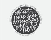 WEEK 3 // 52 Weeks of Hand-Lettering, Hand-Lettered Quote, Martin Luther King Jr, Inspirational Poster, Limited Edition Giclee Print, 8x10