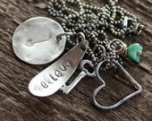 Personalized Inspirational Seed of Hope Necklace - Hand Stamped Sterling Silver