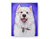8"x10" Acrylic custom pet portrait, original acrylic painting colorful dog cat animal pet lover painting handmade wall art gift
