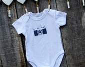 Baby Onesie Short sleeved with Photo camera Applique - Baby 0-3 months