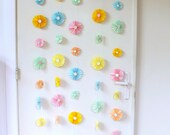 Paper Rosettes Garland Hanging Medallions Backdrop