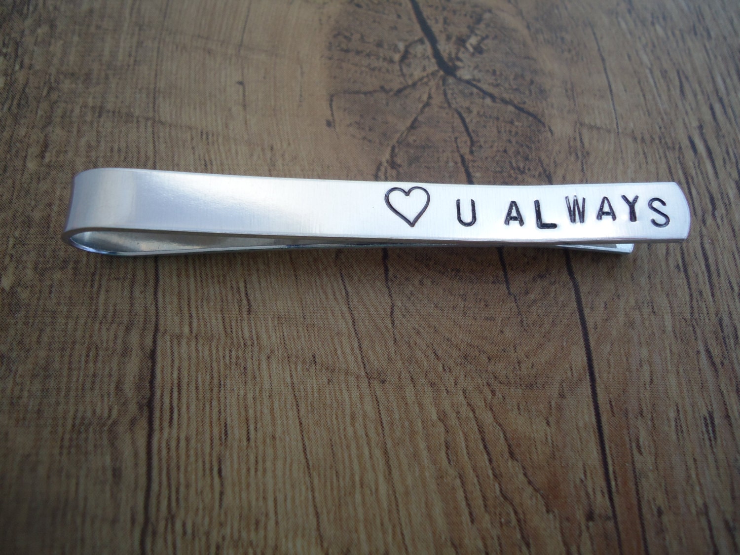 Men's Personalized Tie Clip - Hand Stamped Accessories Tie Bar Custom - Father of the Bride - Men's Wedding Accessories - Custom Tie Clip