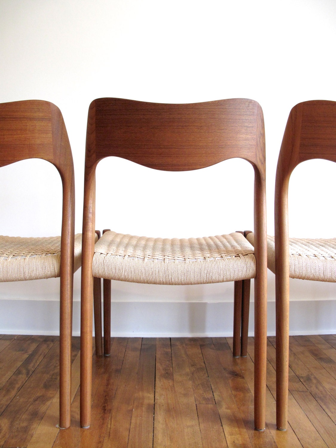 Four Exquisite Niels Moller Chairs, Restored