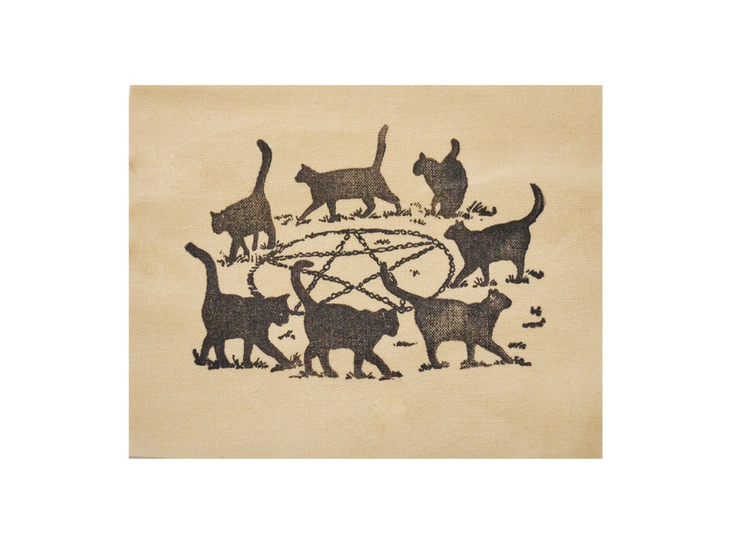 Pentagram Cats Patch 666