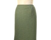 1990s Marc Jacobs LOOK Pencil Skirt - Olive Green - Office Fashion - Straight Skirt - Size 46