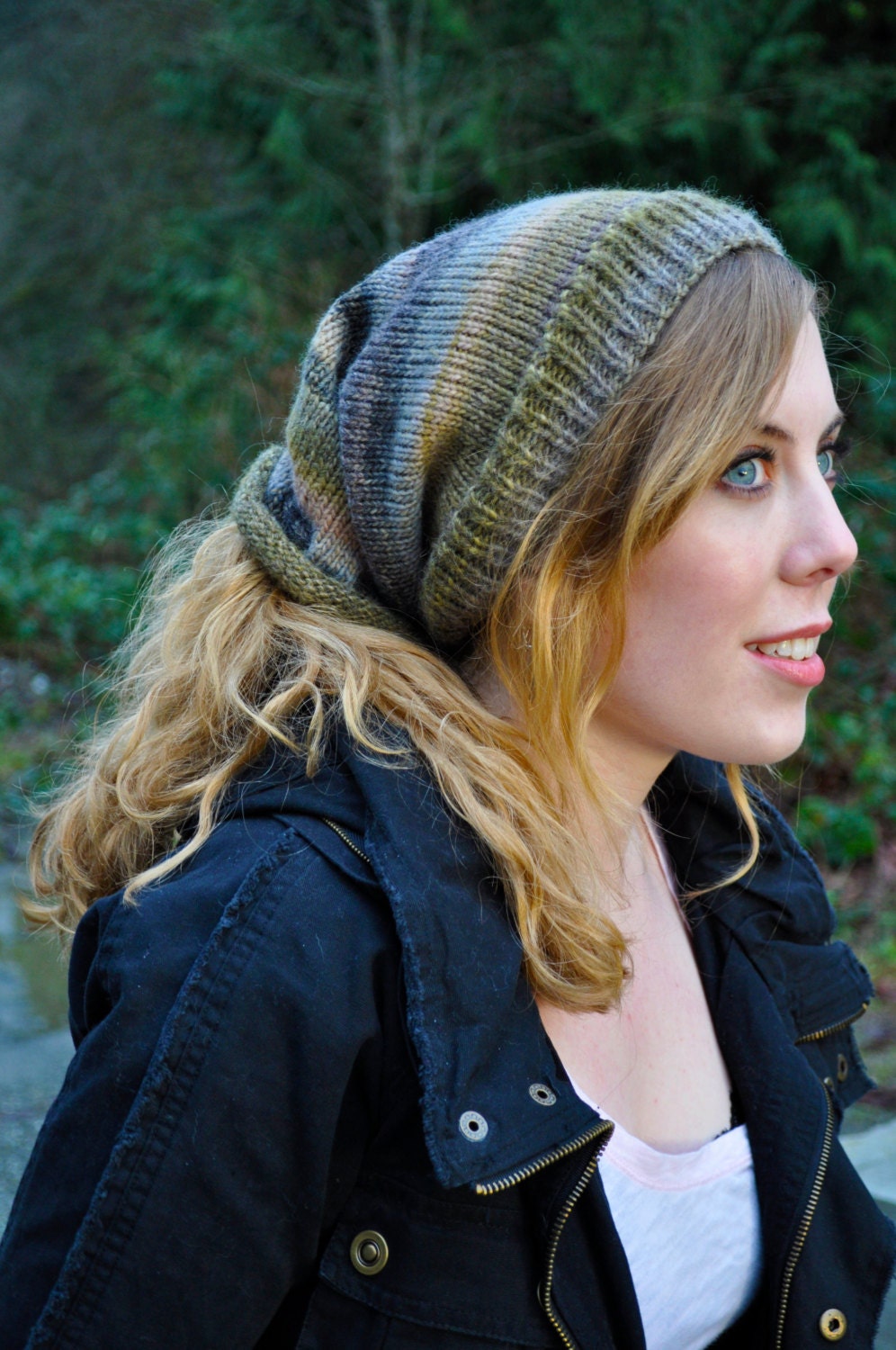 Foggy Meadow Shape Shifter: Dread Beanie Hat scarf