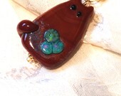 OOAK Delightful Kitty Necklace Handmade Lampwork Cat Focal Bead by TeriPersing