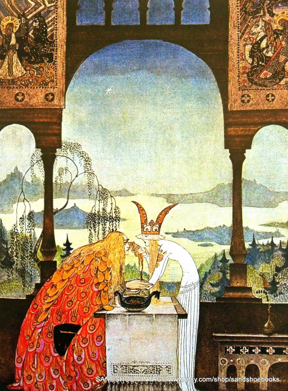 1914 Kay NEILSEN King and Queen ART NOUVEAU Fairy Tale Print