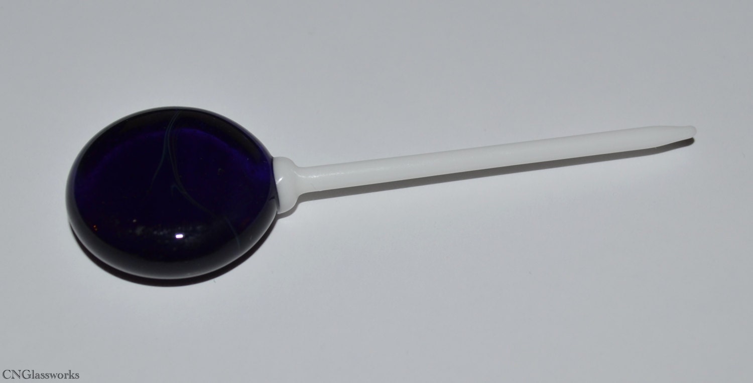 Lollipop, Lollipop Dabbers, Glass Lollipop, Glass Dabber, Boro Dabber, Dabber, Lollipop Collectible, Blue, Custom, Made to Order