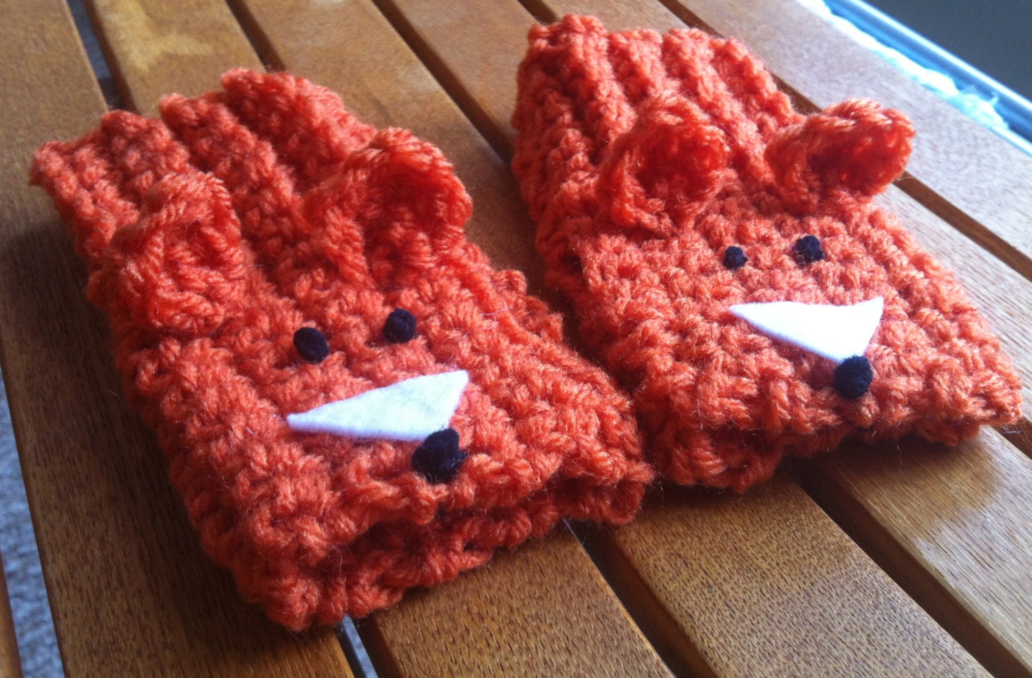 The Aurora Fox Fingerless Gloves, Fox Fingerless Gloves, Fox Mittens, Fox Gloves