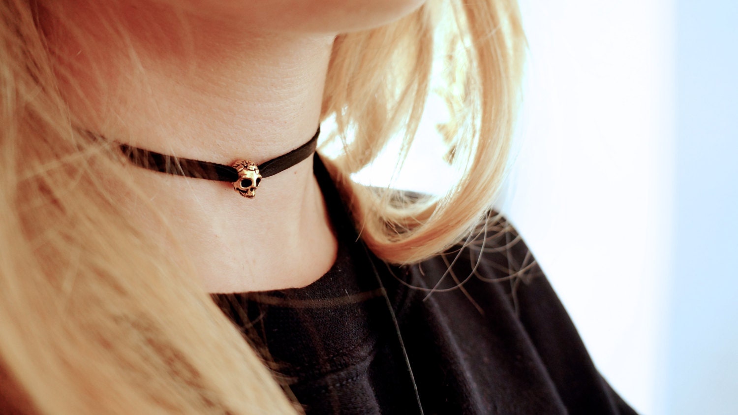 deer skin skull choker/bracelet