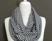 Chevron Soft Jersey Infinity scarf, Zig Zag Jersey, Circle scarf, Loop scarf, scarves, spring - fall - winter fashion