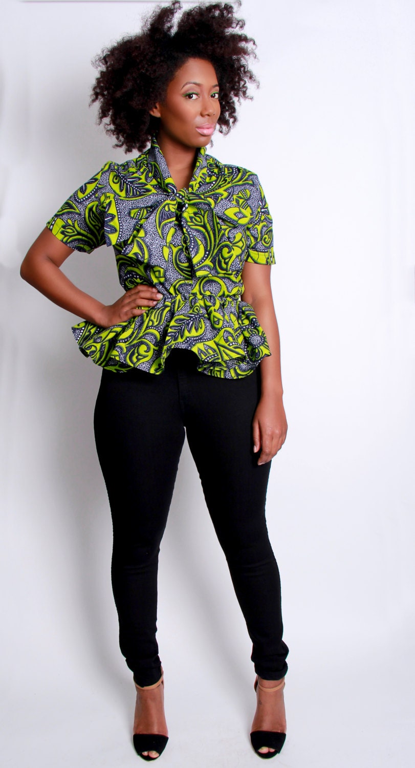 The Tirzah- African Print 100% Holland Wax Cotton Fabric Shirt