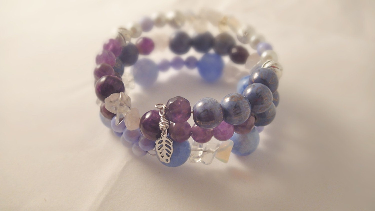 Amethyst Agate Gemstone Bracelet