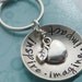 Teacher's Gift - inspire . imagine . impact - Hand Stamped Keychain