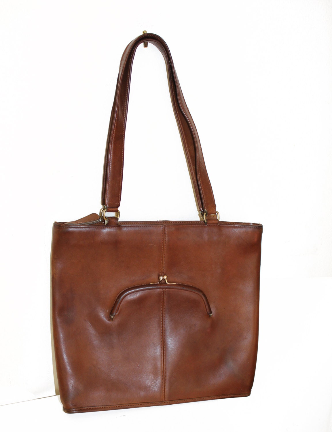 COACH 1970s Bonnie Cashin Kisslock Tote NYC  in Brown