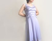 Aerial lilac dress, striped sheer dress, prom, light purple dress - plot