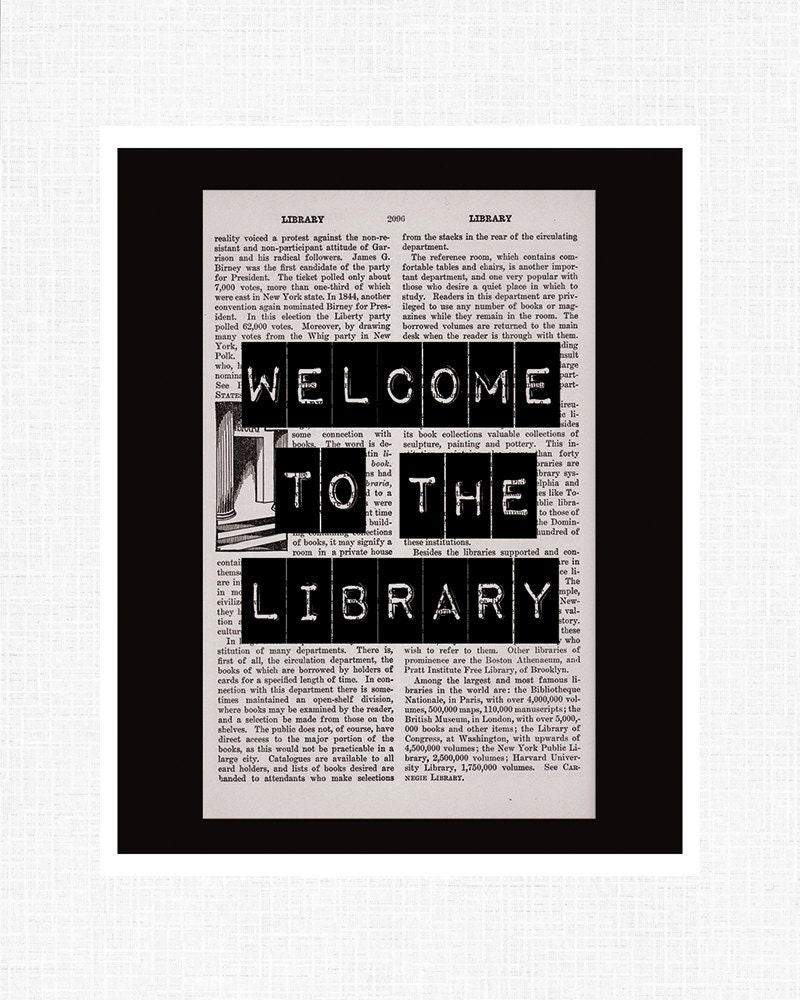 Welcome to the Library - 8x10 Print - ibelieveinstory