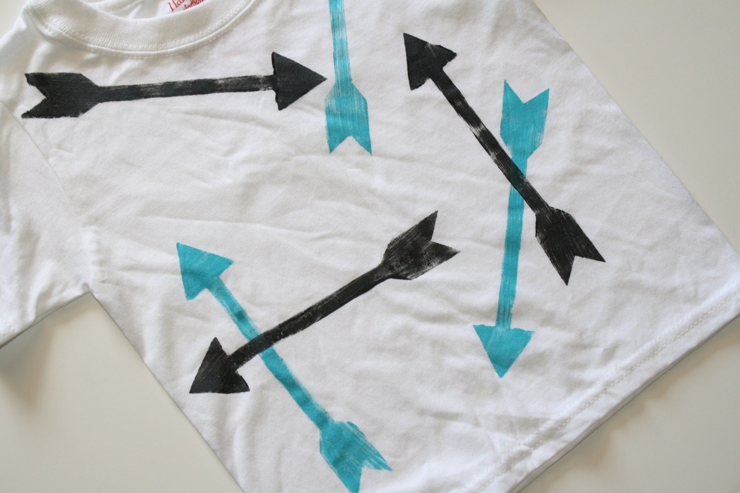 Multi Color Best Shot Hand Stamped Unisex Arrow Tank, Tshirt, Bodysuit Newborn Baby Toddler Painted Shirt Tanks Onesie Pick Paint Colors