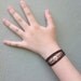 simply floral: repurposed vintage flower illustration deerskin suede wrap bracelet/choker