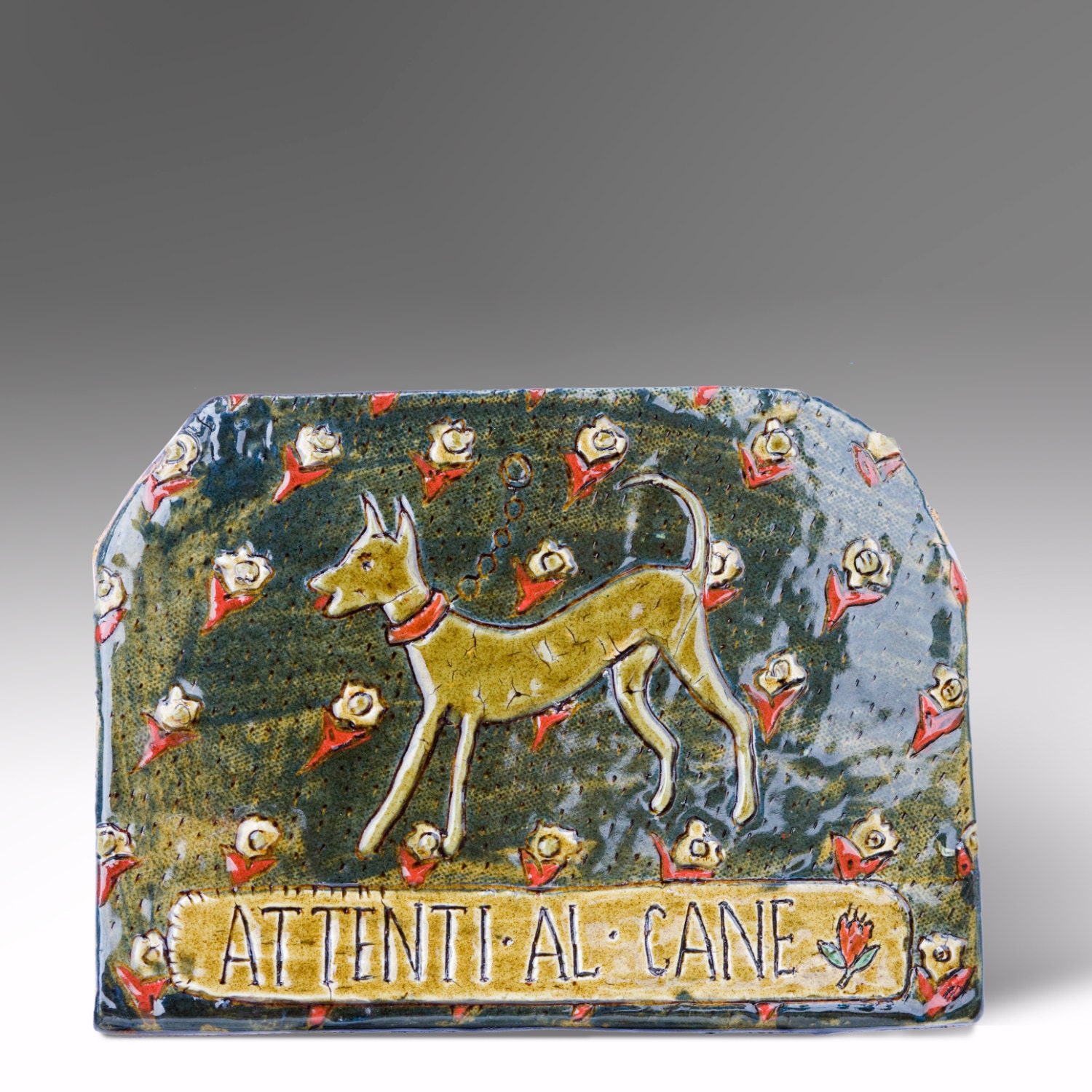 Slip Decorated Picture Tile
