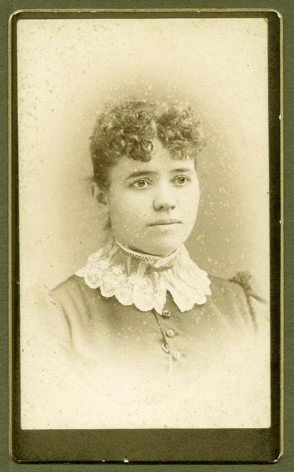 African American Mulatto Woman w/Lace Collar CDV