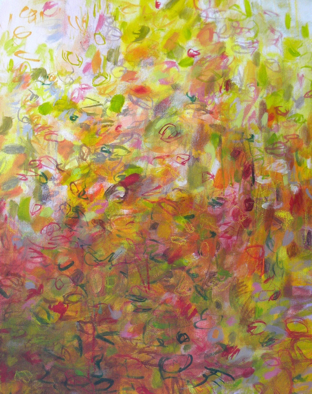 Original abstract painting wall art on canvas 16x20 - The Sun's Return