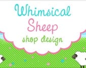 Whimsical Sheep Etsy Shop Banner Set - Lamb Graphics - Cute Easter Spring Premade Design