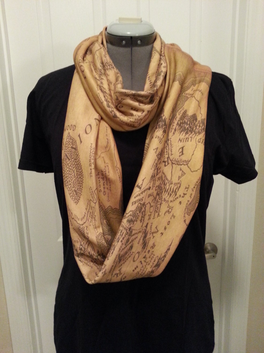 Lord of the Rings Middle Earth Infinity KNIT scarf - made to order