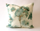 20x20 Floral Print Decorative Pillow Cover - Solid Canvas Backing -Medium Weight Cotton- Invisible Zipper Closure- Cushion Cover