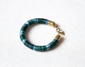 Rope Bracelet - thread wrapped bracelet - dyed bangle