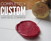 COMPLETELY CUSTOM-DESIGNED Wax Seal Stamper: 1" (One Inch) Diameter
