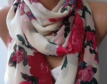 Mother's Day gift Circle Scarf  Infinity Scarf  Tube scarf... It made with good quality CHIFFON fabric