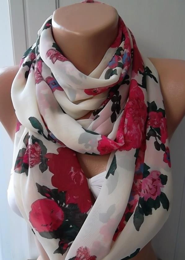 Mother's Day gift Circle Scarf  Infinity Scarf  Tube scarf... It made with good quality CHIFFON fabric